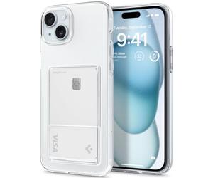 Spigen Coque Crystal Slot conçue pour iPhone 15 Plus (2023) - Cristal Transparent