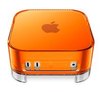 Spigen Coque Filtrante avec Support pour Mac Mini M6/M5 Pro, M4/M4 Pro | Compatible avec les modèles 2026/2024, filtre à air intégré, anti-poussière et ventilation - Classic C1 Tangerine