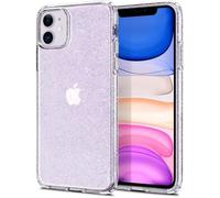 Spigen Coque iPhone 11 [Liquid Crystal Glitter] Transparente à Paillette, Souple, Anti-Rayure [Crystal Quartz] (076CS27181)