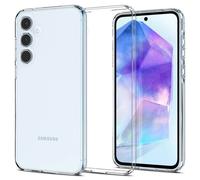 Spigen Liquid Crystal Coque pour Samsung Galaxy A55 5G - Transparent | Technologie Spigen Dura-Clear anti-jaunissement, Motif micro-points anti-traces, Protection Spigen Air Cushion