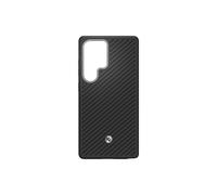 Spigen Coque magnétique Officielle Enzo en aramide pour Galaxy S25 Ultra Noir/argenté