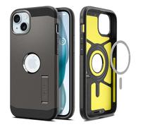 Spigen Coque Magnétique pour iPhone 15 [Antichoc avec Béquille] Tough Armor MagFit - Gunmetal