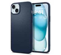 Spigen Coque pour iPhone 15, Liquid Air, [Surface Antidérapante] 6,1 Pouces - Bleu Marin