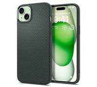 Spigen Coque pour iPhone 15, Liquid Air, [Surface Antidérapante] 6,1 Pouces - Vert