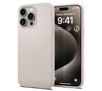 Spigen Coque pour iPhone 15 Pro, Liquid Air, [Surface Antidérapante] 6,1 Pouces - Titane Naturel