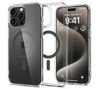 Spigen Coque pour iPhone 15 Pro Max, Ultra Hybrid MagFit, [Anti-jaunissement] 6,7 Pouces - Blanc