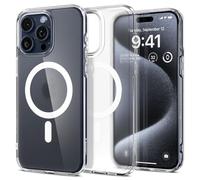 Spigen Coque pour iPhone 15 Pro, Ultra Hybrid MagFit, [Semi-Transparent] 6,1 Pouces - Frost Clair