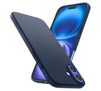 Spigen Coque pour iPhone 16, Liquid Air, [Surface Antidérapante] 6,1 Pouces - Bleu Marin