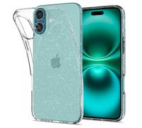Spigen Coque pour iPhone 16, Liquid Crystal Glitter, [Transparence à Paillettes] 6,1 Pouces - Crystal Quartz