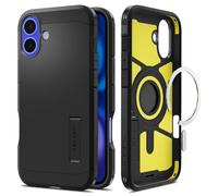 Spigen Coque pour iPhone 16 Plus, Tough Armor (AI) MagFit, [Inspiré par l'IA] 6,7 Pouces - Noir