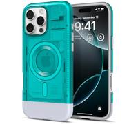 Spigen Coque pour iPhone 16 Pro, Classic C1 MagFit, [Version Rétro] 6,3 Pouces - Bleu Bondi