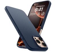 Spigen Coque pour iPhone 16 Pro Max, Liquid Air, [Surface Antidérapante] 6,9 Pouces - Bleu Marin