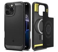 Coque pour iPhone 16 Pro Max - Spigen Rugged Armor MagSafe - Noir Mat