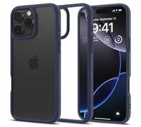 Spigen Coque pour iPhone 16 Pro Max, Ultra Hybrid, [Anti-jaunissement] 6,9 Pouces - Bleu Marin