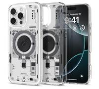 Spigen Coque pour iPhone 16 Pro Max, Ultra Hybrid MagFit, [Design Schématique] 6,9 Pouces - Neo One