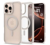 Spigen Coque pour iPhone 16 Pro Max, Ultra Hybrid MagFit, [Semi-Transparent] 6,9 Pouces - Frost Titane Naturel