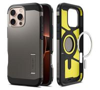 Spigen Coque pour iPhone 16 Pro, Tough Armor (AI) MagFit, [Inspiré par l'IA] 6,3 Pouces - Gunmetal