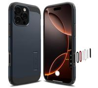 Spigen Coque pour iPhone 16 Pro, Tough Armor T (AI) MagFit, [Inspiré par l'IA] 6,3 Pouces - Ardoise Métallisée