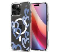 Spigen Coque pour iPhone 16 Pro, Ultra Hybrid MagFit, [Collaboration Cyrill] 6,3 Pouces - Hearts Denim