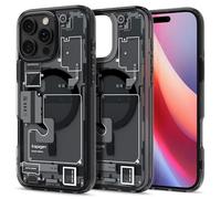 Spigen Coque pour iPhone 16 Pro, Ultra Hybrid MagFit, [Design Schématique] 6,3 Pouces - Zero One