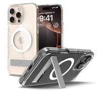 Spigen Coque pour iPhone 16 Pro, Ultra Hybrid S MagFit, [Fixation Flexible] 6,3 Pouces - Transparent