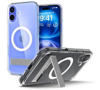 Spigen Coque pour iPhone 16, Ultra Hybrid S MagFit, [Fixation Flexible] 6,1 Pouces - Transparent