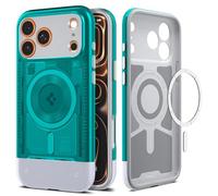 Spigen Coque pour iPhone 17 Pro Max, Classic C1 MagFit, [Version Rétro] - Bleu Bondi
