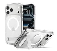 Spigen Coque pour iPhone 17 Pro Max, Ultra Hybrid S MagFit, [2025 Version avec Support 360°, DuraClear] - Blanc