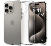 Spigen Coque [Translucide et Anti-Empreinte] en Dos PC et Bumper TPU Ultra Hybrid Frost pour iPhone 15 Pro - Frost Clair