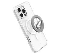Spigen Dual Pop MagFit Anneau Téléphone Magnétique MagSafe [Silicone Léger] Compatible avec Accessoire MagSafe, iPhone 17 16 15 14 13 et Coques MagSafe pour Samsung S25, Pixelsnap pour Pixel 10 - Gris