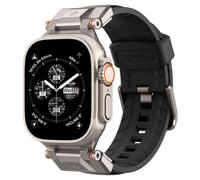 Spigen DuraPro Armor Bracelet en métal durable Compatible avec Apple Watch Ultra 3/2/1 49mm, Series 11/10 46mm, Series 9/8/7 45mm, 44mm - PU Noir