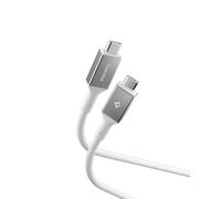 Spigen Essential 100W Cable USB C vers USB C Charge Rapide, E-Marker [2M] Câble USB C, PD Charge Rapide pour iPhone 17/16/15/16e Pro Max Plus Air Samsung S25/S24 Pixel 10/9a/9/8 iPad - Blanc