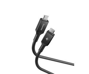 Spigen Essential 240W Cable USB C vers USB C, E-Marker, Charge Rapide [1.2M] Câble USB C, PD Charge Rapide pour iPhone 17/16/15/16e Pro Max Plus Air Samsung S25/S24 Ultra Pixel 10/9/8 iPad - Noir