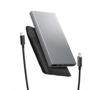 Spigen Essential Batterie Externe 10000mah, [Pochette & Câble USB C Offerts] 22.5W Power Bank, Chargeur Portable 3 Ports pour iPhone 17/16/15/14/13, Samsung S25, Pixel 10/9, iPad, Switch, Etc - Gris