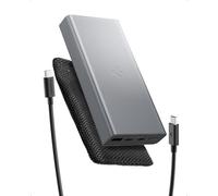 Spigen Essential Batterie Externe 20000mah, [Pochette & Câble USB C Offerts] 30W Power Bank, Chargeur Portable 3 Ports pour iPhone 17/16/15/14/13, Samsung S25, Pixel 10/9, iPad, Switch, Etc - Gris