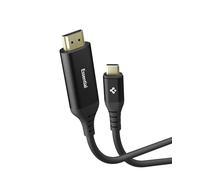 Spigen Essential Câble USB-C vers HDMI Essentiel 2M, 4K@60Hz, 18Gbps Haute Vitesse, HDR10, Plug & Play, DP Alt Mode, Adaptateur HDMI pour MacBook, iPad, Galaxy, PC Portable, Moniteur, TV - Noir