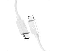 Spigen Essential Cable USB C vers USB C Charge Rapide 60W [1M] Câble USB C, Résiste 10,000+ Flexions, PD pour iPhone 17/16/15 Pro Max Plus Air Samsung S25/S24 Ultra Pixel 10/9 iPad et plus - Blanc