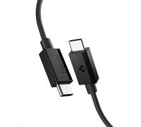 Spigen Essential Cable USB C vers USB C Charge Rapide 60W [1M] Câble USB C, Résiste 10,000+ Flexions, PD pour iPhone 17/16/15 Pro Max Plus Air Samsung S25/S24 Ultra Pixel 10/9 iPad et plus - Noir