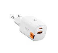 Spigen Essential Chargeur USB-C 35W 2 Ports GaN, PD3.0, PPS, QC3.0, Compact, Charge Rapide pour iPhone 17 16 15 14 Pro Max Air, Galaxy S25 S24 S23 Ultra, Pixel 10 9 Pro Fold XL, iPad - Blanc