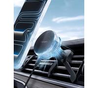 Spigen Essential CryoMax MagFit Qi2.2 25W [Refroidissement Peltier Actif] Chargeur MagSafe Voiture sans-Fil, Câble Inclus, Support Téléphone Voiture Magnétique Compatible avec iPhone 17 16 15 14 13 12