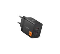Spigen Essential GaN 47W 2 Ports Chargeur Secteur USB-C Rapide - Noir | Chargeur rapide PPS PD 3.0, compatible iPhone 18/17/16 Pro Max, Galaxy S26/S25 Ultra, Z Fold/Flip 8 Ultra, Pixel 11/10