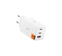 Spigen Essential GaN 67W 3 Ports Chargeur Secteur USB-C Rapide - Blanc | Chargeur rapide PPS PD 3.0, compatible iPhone 18/17/16 Pro Max, Galaxy S26/S25 Ultra, Z Fold/Flip 8 Ultra, Pixel 11/10