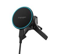 Spigen Essential MagFit Qi2 15W Chargeur MagSafe Voiture, [Câble Inclus] Chargeur Voiture sans Fil, Support Telephone Voiture Compatible avec iPhone 17 16 15 14 13 12 - Grille d’Aération