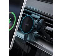 Spigen Essential MagFit Qi2 15W Chargeur MagSafe Voiture sans-Fil, [Câble Inclus] Support Téléphone Voiture Magnétique Compatible avec iPhone 17 17e 16 15 14 13 12 - Grille d’Aération