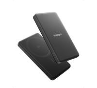 Spigen Essential Qi2 Batterie Externe sans-Fil 5.000mAh 22,5W Chargeur Portable Power Bank pour iPhone 17/16/15/14 Pro Max Air et Coques MagSafe pour Samsung S25, Pixelsnap pour Pixel 10 Pro XL - Noir