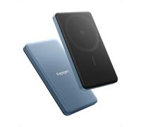 Spigen Essential Qi2 Batterie Externe sans-Fil 5000mAh 22.5W, Chargeur Portable, Power Bank Compatible avec iPhone 16 15 14 13 et Coques MagSafe pour Samsung S25, Pixelsnap pour Pixel 10 - Bleu