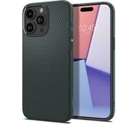 Spigen Coque pour iPhone 15 Pro, Liquid Air, [Surface Antidérapante] 6,1 Pouces - Vert