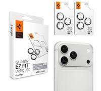 Spigen EZ Fit Optik Pro Protection Camera [2P]pour iPhone 18 Pro Max/18 Pro | Argent, Installation facile, Dureté 9H, Découpes de précision, Résistant aux rayures, Protection caméra