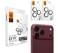 Spigen EZ Fit Optik Pro Protection Camera [2P]pour iPhone 18 Pro Max/18 Pro | Bordeaux, Installation facile, Dureté 9H, Découpes de précision, Résistant aux rayures, Protection caméra