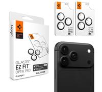 Spigen EZ Fit Optik Pro Protection Camera [2P]pour iPhone 18 Pro Max/18 Pro | Noir, Installation facile, Dureté 9H, Découpes de précision, Résistant aux rayures, Protection caméra
